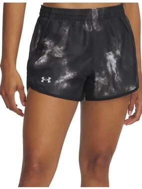 Under Armour Black with White Tie-Dye Athletic Shorts
